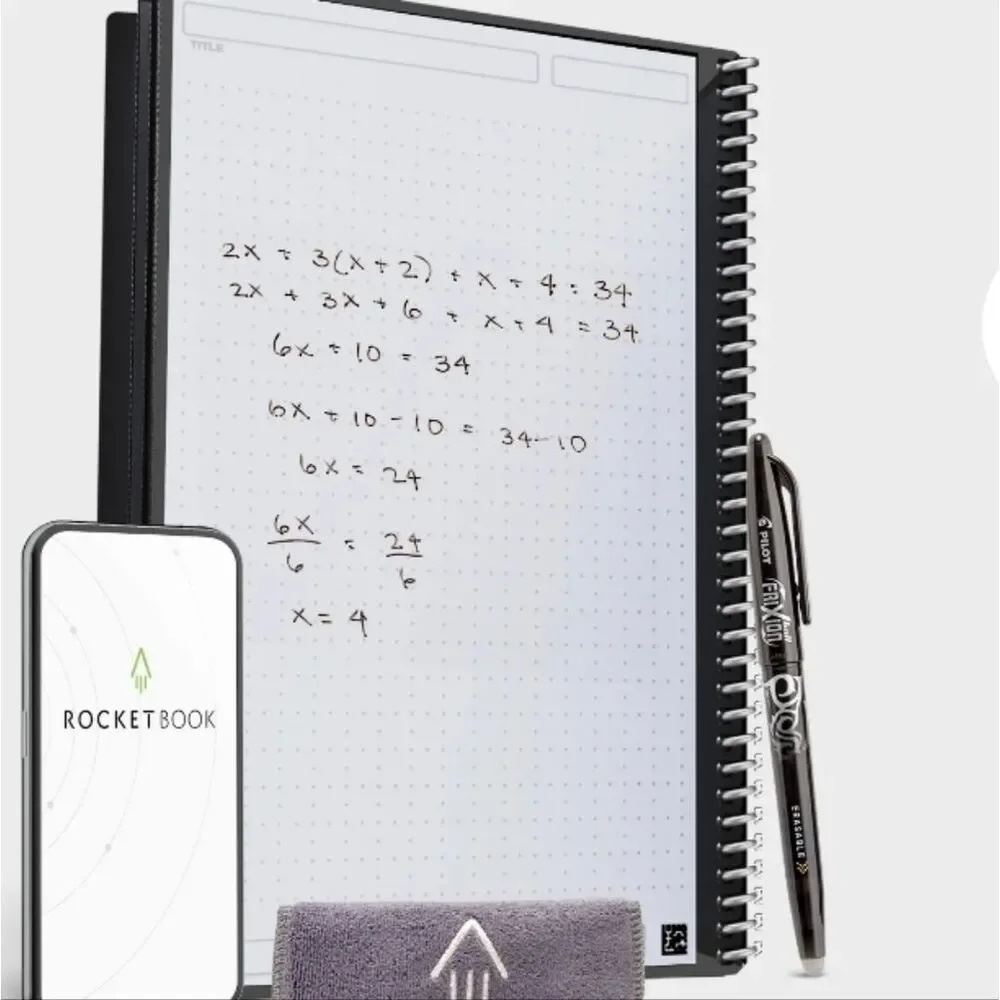 Rocketbook Core Smart Spiral Notebook, Dot-Grid and‎ Lined Pages
